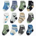 thumbnail image 2 of HCNTES Kid Socks Boys Girls Funny Socks Set Little/Big Kids Crew Socks Set Children 1T 2T 3T 4T 5T 6T 7T Spring Summer Wear(Z01-Grey,3 Years), 2 of 6