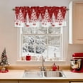 thumbnail image 2 of Valances for Windows Christmas Tree Rod Pocket Cafe Window Treatments Valance Curtains for Kitchen Bathroom Laundry Basement Windows 54"x18", 2 of 7