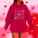 thumbnail image 1 of RKSTN Valentine's Day Hoodie for Women Oversized Valentines Heart Print Drawstring Hooded Sweatshirt Top Womens Casual Solid Plus Size Graphic Printed Loose Comfy Hood Fall Spring Clothes, 1 of 6
