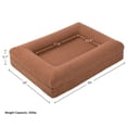thumbnail image 5 of PETMAKER Dog Bed with Bolster, Nonslip Bottom, and Washable Cover (Brown), 5 of 6