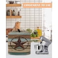 thumbnail image 4 of Teal Brown Farmhouse Stand Mixer Dust Cover with Storage Pocket & Handles, Country Texas Star Vintage Fits All Tilt Head & Bowl Lift Kitchen Appliance Cover Organizer Bag Accessories, 4.5-5 Quart, 4 of 6
