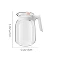 thumbnail image 3 of Amacok High Heat-Resistant Glass Pitcher with Lid, 2.2L/74Oz with One-Touch Lid, Ideal for Water, Coffee, Tea, Hot Or Cold Drinks, Leak-Proof, Space-Saving Design, Dishwasher Safe, 3 of 6