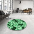 thumbnail image 4 of Ahgly Company Machine Washable Indoor Rectangle Transitional Deep Emerald Green Area Rugs, 2' x 3', 4 of 7