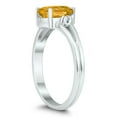 thumbnail image 2 of SZUL Women's 8X6MM Citrine and Diamond Pear Shaped Open Three Stone Ring in 10K White Gold, 2 of 4
