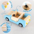 thumbnail image 2 of Pairpear Coche familiar de madera para muñecas Juguetes de madera Accesorios para muebles de casa de muñecas Juego para niños Juego de simulación preescolar Juguetes para vehículos Regalo para niños p, 2 of 5