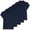 Navy & Navy & Navy & Navy & Navy, variant on 5-Pack Girl's 3-Button Short Sleeve Stretch Pique Polo Shirts School Uniform (4-20)