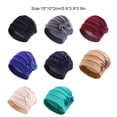 thumbnail image 2 of Polyester Ladies Turban Washable Solid fine polyester; Color Stylish Traditional Cap Office Shopping Head Headband Bonnet Green, 2 of 7
