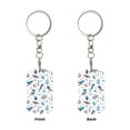 thumbnail image 2 of Goofa Undersea Animals Printed Rectangular Metal Keychain Bag Charm Floral Charm for Purse Keys Metal Keyring Gift for Women Accessories, 2 of 7