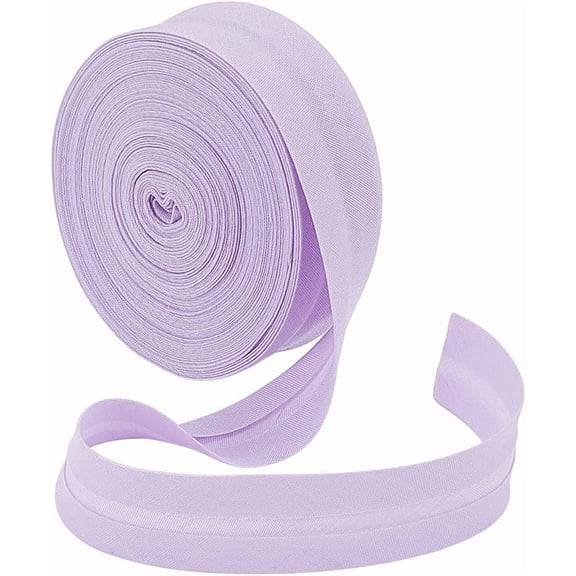 11 Yard Single Fold Bias Tape 3/4 inches Lilac Quilting Ribbon Trim Hemming Tape for Apron Coat Crafts Sewing Supplies Garment Accessories