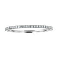 thumbnail image 3 of JewelMore 1/10 cttw 14k Gold Dainty Half Band Natural Diamond Wedding Anniversary Ring (G-H Color), 3 of 8
