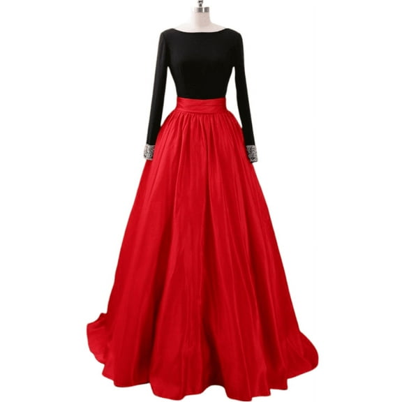 Romantic Red Taffeta Maxi Skirt With One Pocket Handmade Lined any Special Occasion