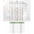 thumbnail image 6 of No Hook Shower Curtain with Snap in Liner, Spring Chrysanthemum Bird Vintage White Hotel Shower Curtains for Bathroom, Washable Shower Curtain Liner Set with Mesh Top Window, 36"x72", 6 of 6