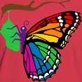 thumbnail image 3 of CafePress - Rainbow Butterfly Emerging From Chrysalis Women's - Women's Traditional Fit Dark T-Shirt, 3 of 4