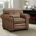 thumbnail image 5 of American Furniture Classics Microfiber Wild Horses Arm Chair in Brown, 5 of 12