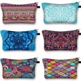 thumbnail image 2 of Bolsa de cosméticos con estampado bohemio para mujer africana, neceser de viaje a la moda con pintalabios, bolsa de aseo para comprar, monedero, estuche de cosméticos, regalo qiuyongming unisex, 2 of 2
