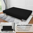 thumbnail image 4 of Wehilion Stretch Futon Slipcover Armless Futon Bed Cover Furniture Protector Without Armrests with Elastic Bottom for Kids, Soft Jacquard Fabric Small Checks (Large, Dark Gray), 4 of 7