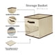 thumbnail image 2 of DECOMOMO - Contenedor de Tela de 11 Pulgadas, Cubo Transparente, Organizador de Armario, Paquete de 6, Beige, 2 of 8