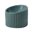 thumbnail image 4 of Raised Cat Food Bowl Kitty Drinking Bowl Protect Pet Spines Durable Cat Dishes Portable Tilted Elevated Cat Bowl for Kitten Small Dogs Puppy Blue, 4 of 9