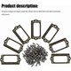 thumbnail image 2 of 30 Pcs Metal Label Holders For Furniture Drawer Cabinet Card Name Plate Frames With Screws For Desk Bookcase Shelf, Bronze, 2 of 5