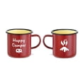 thumbnail image 1 of Demdaco Camp Ware 10 Ounce Enamelware Happy Camper Mug Set of 2, 1 of 1