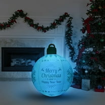 Lighted Inflatable Christmas Balls Outdoor - Large Blow Up Xmas Balls Yard Ornaments Waterproof, Holiday Inflatable Balls Yard Decorations