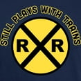 thumbnail image 3 of CafePress - Still Plays With Trains Dark T Shirt - Men's Classic Graphic Cotton T-Shirt, 3 of 4