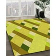 thumbnail image 3 of Ahgly Company Machine Washable Indoor Square Transitional Banana Yellow Area Rugs, 7' Square, 3 of 7