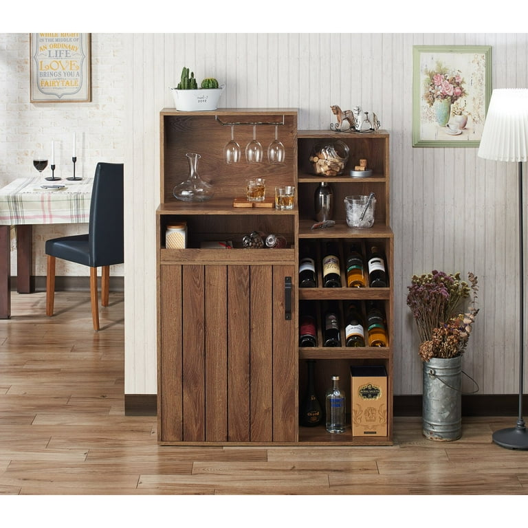 Charli 39.37 Wide Server 2 Wine bottle rack shelves Gorgeous