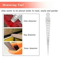 thumbnail image 4 of Taper Gage 1-15mm Stainless Steel Taper Welding Gauge Inch & Metric Feeler Gap 1/32-5/8 Inch Hole Diameter Measuring Tool for Tapering Measurement, 4 of 6