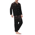 thumbnail image 2 of Hirioo Rose Gold Glitter1 for Men's Pajama Sets 2 Piece Pjs Men's Long-Sleeved Pajama Set Button Down Sleepwear,S-XXL-Large, 2 of 7