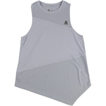 Reebok Womens Asymmetrical Supremium Tank Top, Purple, Small