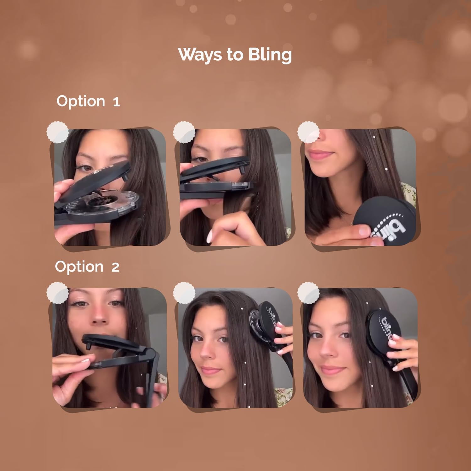 blinger® Crystal Women Refill Pack | 75 Hair Safe Glass Crystals for Everyday Glam | Crystal 5 mm | Gem Stamper Not Included