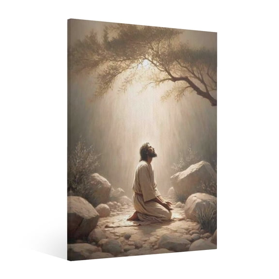 Vintage Jesus Canvas Wall Art Paint Framed, Jesus Pictures Canvas Print Posters Wall Decor, Christian Christmas Wall Art Home Decor for Living & Prayer Room Bedroom Wall Decor Framed