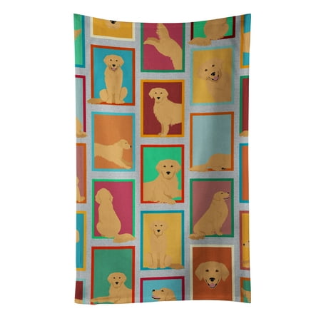 

Lots of Golden Retriever Kitchen Towel 15 in x 25 in