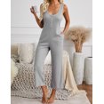 thumbnail image 1 of Women's Gray Pocketed Thermal Sleeveless Jumpsuit, 1 of 18