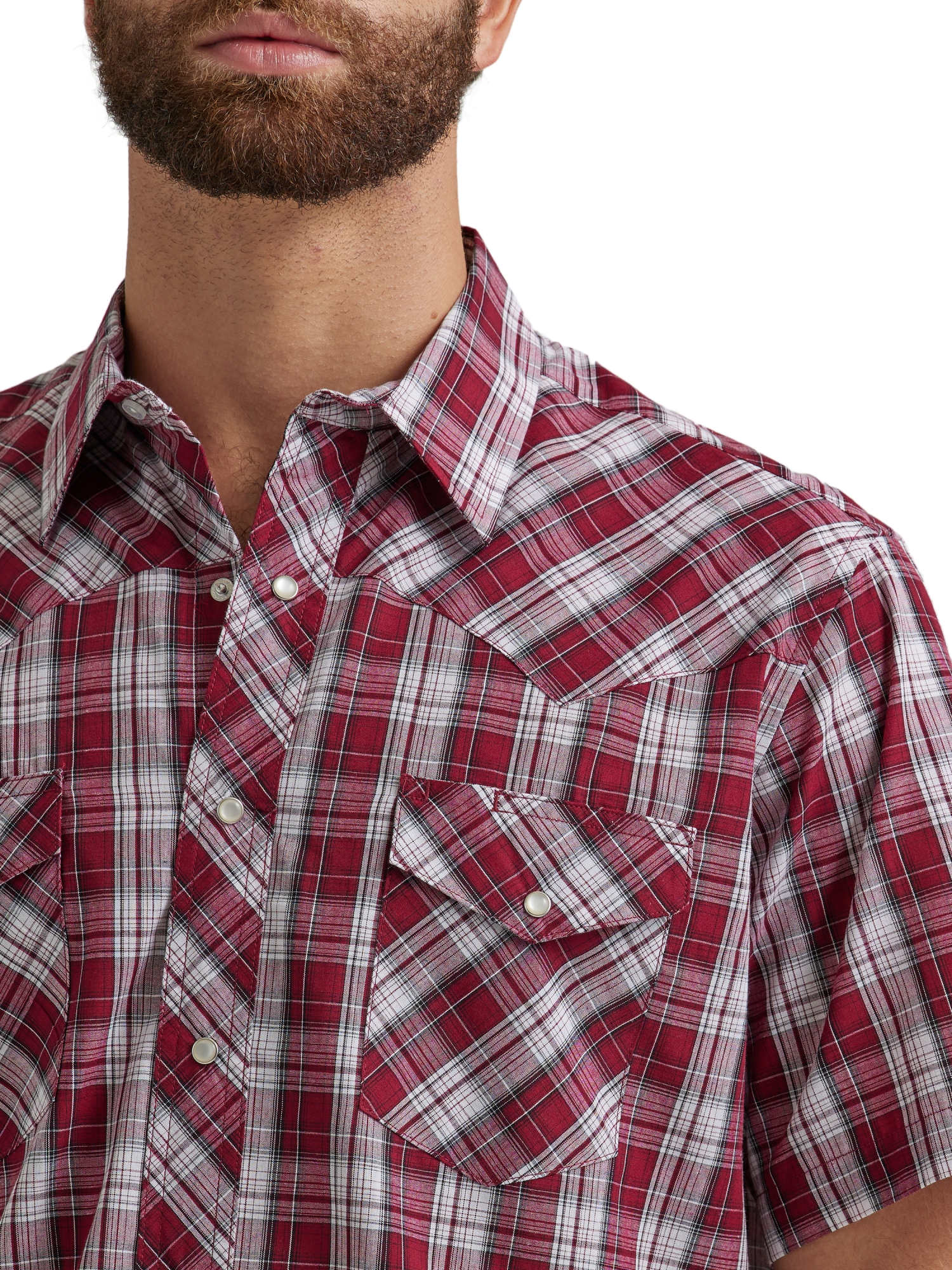 Wrangler Men's Short Sleeve Western Shirt, Size S-5XL