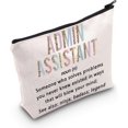 thumbnail image 1 of POFULL Administrative Assistant Cosmetic Bag Admin Assistant Appreciation Gift Office Staff Gift (Admin Assistant Bag), 1 of 7