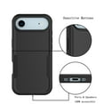 thumbnail image 4 of For iPhone 17 Air 5G 2025 Case ,Sturdy Phone Case for Apple 17 Air 6.5 inch ,Tiflook Shockproof Protection Heavy Duty Armor Hard Plastic & Rubber Rugged Bumper 2-in-1 Case Cover ( Black ), 4 of 5