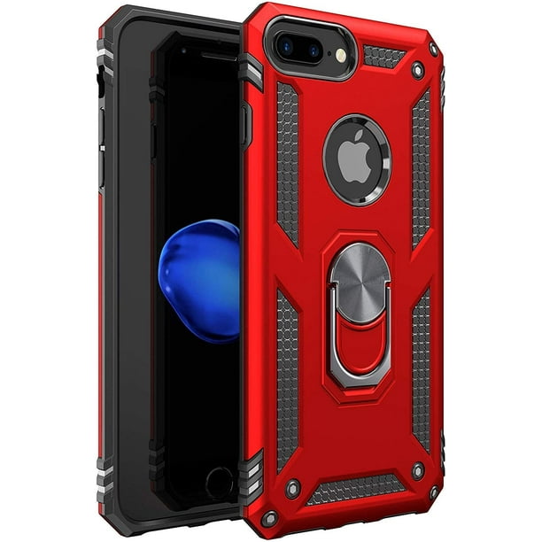 Iphone 6 Plus Case Iphone 6s Plus Case Military Grade 15ft Drop Tested Protective Case Kickstand Compatible With Apple Iphone 6plus Iphone 6s Plus Case 5 5 Inch Red Walmart Com