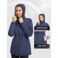 thumbnail image 5 of baleaf Women's Winter Coat Long Puffer Jacket Quilted Jackets with Hood Warm Running Insulated Hiking Snow Navy Blue XS, 5 of 7