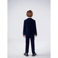 thumbnail image 6 of Wehilion Boys Velvet Blue Suits 5 Piece Slim Fit Dress Suit Set for Wedding, 6 of 6