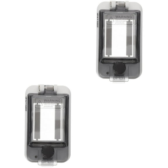 HOMEMAXS 2pcs Circuit Breaker Box Cover Clear Weatherproof Power Distribution Protector Box 2 Way