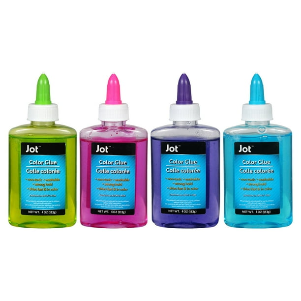 Craft Glue Colored Glue, 4 oz. 4 Bottles
