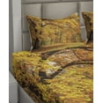 thumbnail image 6 of Ambesonne Scenery Fitted & Top Sheet Set with Shams, Fall Pale Maple Trees, Orange Brown, 6 of 8