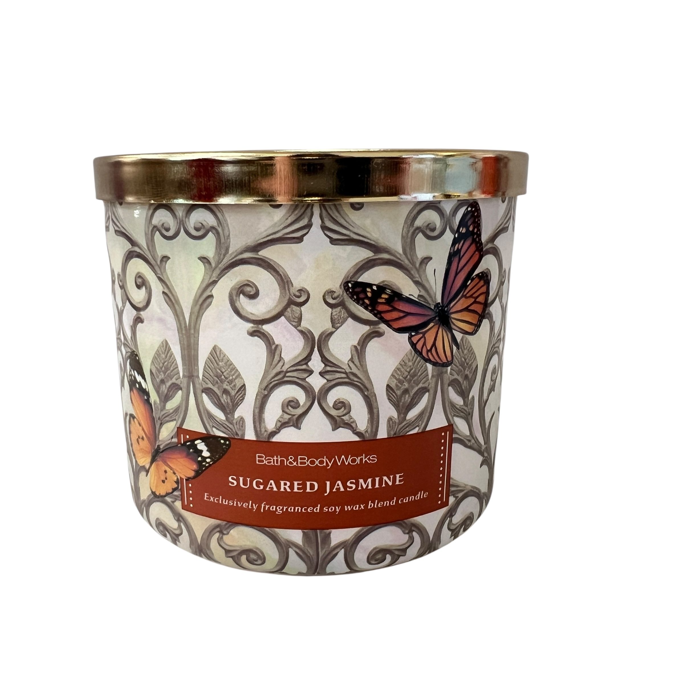Bath & Body Works Sugared Jasmine Scented 3 Wick Candle 14.5 oz