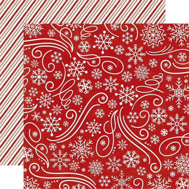 A Perfect Christmas DoubleSided Cardstock 12"X12"Snowflake Swirl