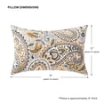 thumbnail image 4 of Greendale Home Fashions 19'' x 12'' Reversible Outdoor Throw Pillow, Set of 2, Arctic Paisley, 4 of 5