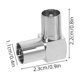 thumbnail image 2 of FENGGUIQU 10Ud Adaptador Coaxial Ángulo Recto Plata Para Conexión De Antena Y Top Box Uso DIY, 2 of 6