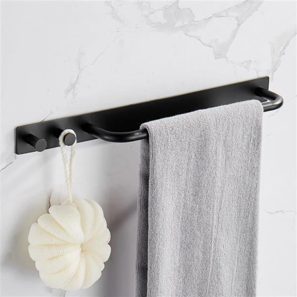 Fantadool Towel Bar Bath Clothes Hanger Nail Free Wall Mount Rack Holder For Bathroom Kitchen Storage Self Black Com - Bath Towel Wall Holder Fantadool Towel Bar Bath Clothes Hanger Nail Free Wall Mount Rack Holder For Bathroom Kitchen Storage Self Black Com - Bath Towel Wall Holder