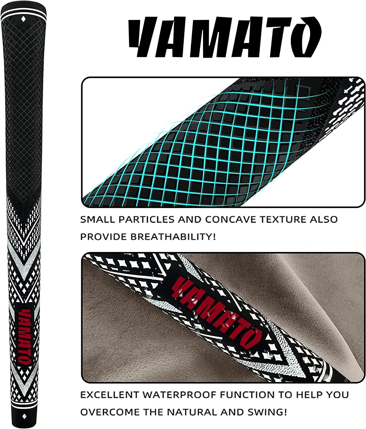Yamato Innovative Golf Grips 13 Pack Midsize/Standardsize Golf Club Grips, All-Weather Firm Control And High Performance Grips Provides Superior Comfort And Responsiveness